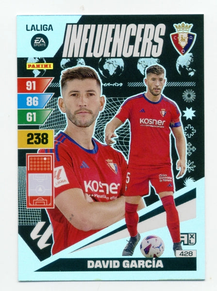 Cromo Trading Card Fútbol-David Garcia-Osasuna-Panini Adrenalyn XL 2023-2024-#428-Influencers