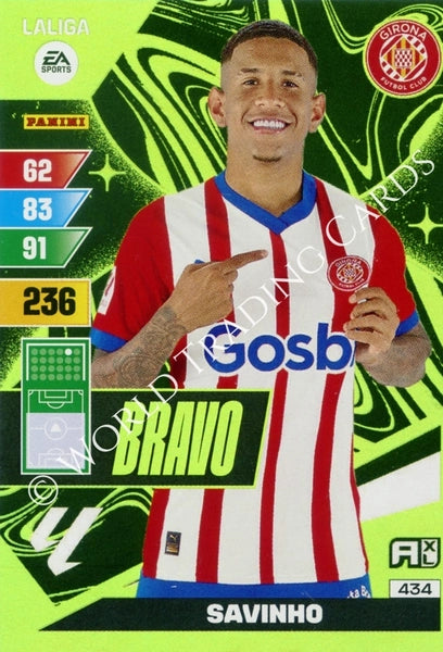 Cromo Trading Card Fútbol-Savinho-Girona-Panini Adrenalyn XL 2023-2024-#434-Bravo