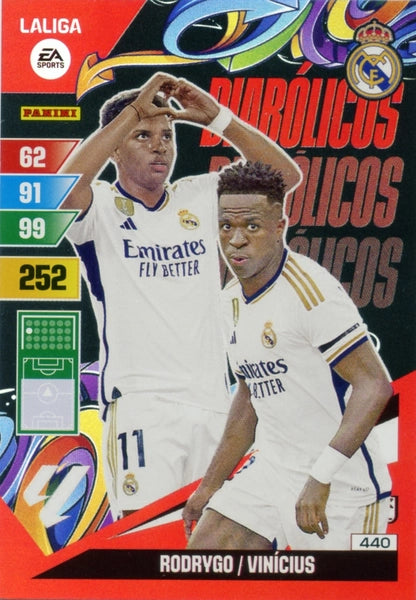 Cromo Trading Card Fútbol-Rodrygo-Vivicius-Real Madrid-Panini Adrenalyn XL 2023-2024-#440-Diabolicos