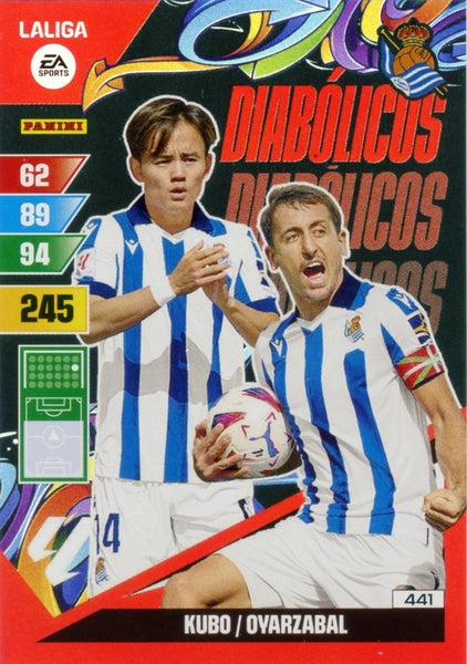 Cromo Trading Card Fútbol-Kubo-Oyarzabal-Real Sociedad-Panini Adrenalyn XL 2023-2024-#441-Diabolicos