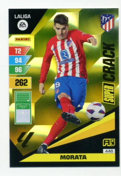 Cromo Trading Card Fútbol-Morata-Atletico de Madrid-Panini Adrenalyn XL 2023-2024-#446-Super Crack