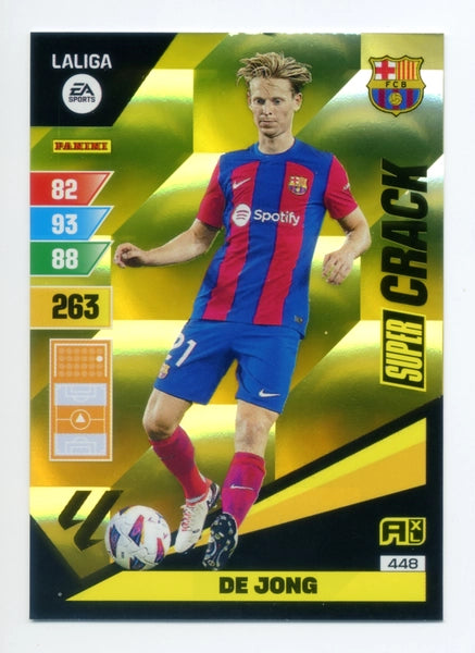 Cromo Trading Card Fútbol-De Jong-Barcelona-Panini Adrenalyn XL 2023-2024-#448-Super Crack