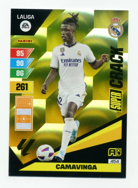 Cromo Trading Card Fútbol-Camavinga-Real Madrid-Panini Adrenalyn XL 2023-2024-#454-Super Crack
