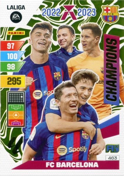 Cromo Trading Card Fútbol-FC Barcelona-Barcelona-Panini Adrenalyn XL 2023-2024-#463-Champions