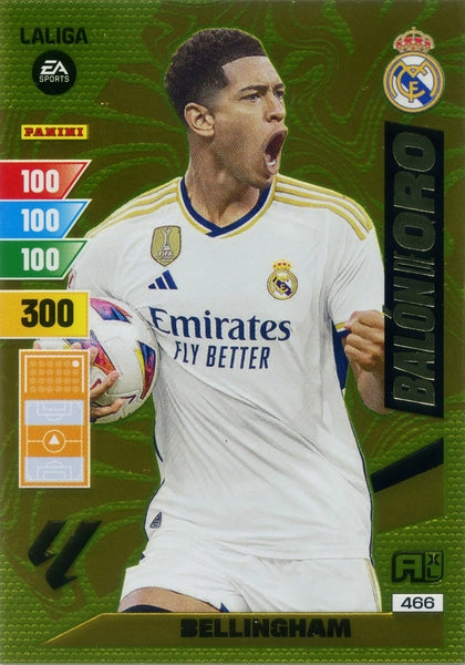 Cromo Trading Card Fútbol-Bellingham-Real Madrid-Panini Adrenalyn XL 2023-2024-#466-Balon de Oro