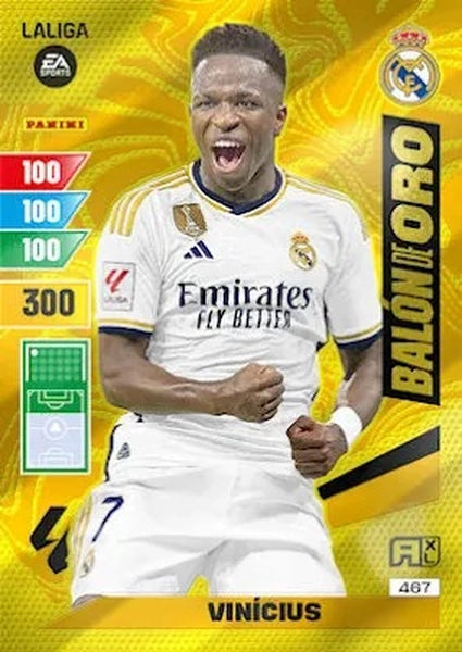Cromo Trading Card Fútbol-Vinicius-Real Madrid-Panini Adrenalyn XL 2023-2024-#467-Balon de Oro