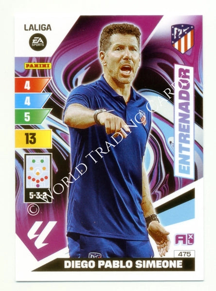 Cromo Trading Card Fútbol-Diego Pablo Simeone-Atletico de Madrid-Panini Adrenalyn XL 2023-2024-#475-Entrenador