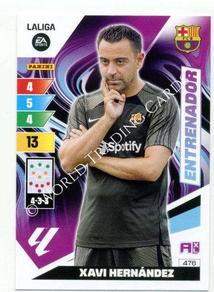 Cromo Trading Card Fútbol-Xavi Hernandez-Barcelona-Panini Adrenalyn XL 2023-2024-#476-Entrenador