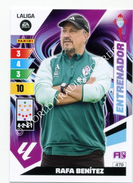 Cromo Trading Card Fútbol-Rafa Benitez-Celta-Panini Adrenalyn XL 2023-2024-#479-Entrenador