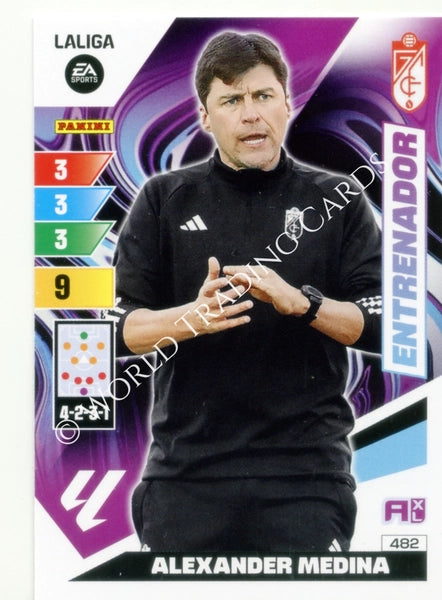Cromo Trading Card Fútbol-Alexander Medina-Granada-Panini Adrenalyn XL 2023-2024-#482-Entrenador