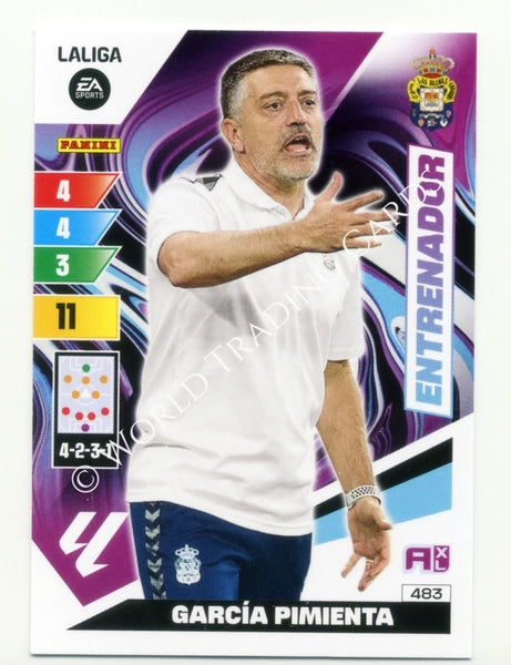 Cromo Trading Card Fútbol-Garcia Pimienta-Las Palmas-Panini Adrenalyn XL 2023-2024-#483-Entrenador