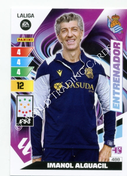 Cromo Trading Card Fútbol-Imanol Alguacil-Real Sociedad-Panini Adrenalyn XL 2023-2024-#488-Entrenador