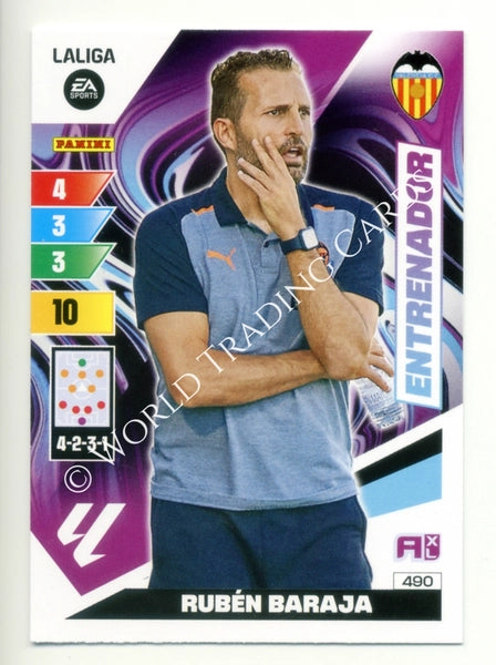 Cromo Trading Card Fútbol-Ruben Baraja-Valencia-Panini Adrenalyn XL 2023-2024-#490-Entrenador
