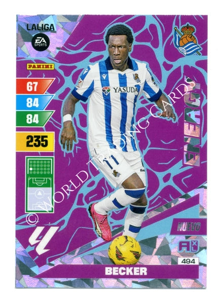 Cromo Trading Card Fútbol-Becker-Real Sociedad-Panini Adrenalyn XL 2023-2024-#494-Energy