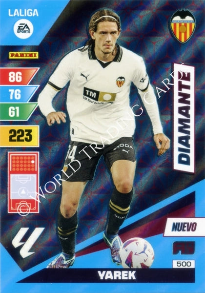 Cromo Trading Card Fútbol-Yarek-Valencia-Panini Adrenalyn XL 2023-2024-#500-Diamante