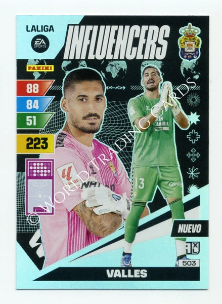 Cromo Trading Card Fútbol-Valles-Las Palmas-Panini Adrenalyn XL 2023-2024-#503-Influencers