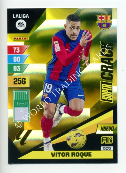 Cromo Trading Card Fútbol-Vitor Roque-Barcelona-Panini Adrenalyn XL 2023-2024-#505-Super-Crack