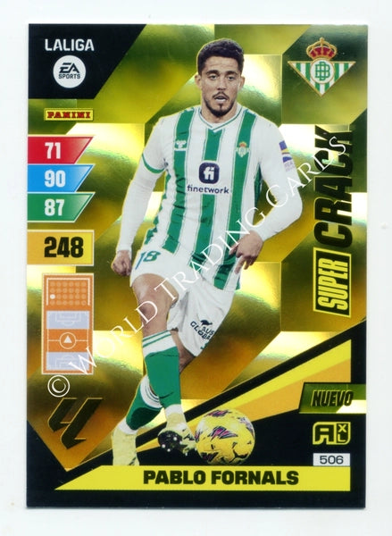 Cromo Trading Card Fútbol-Pablo Fornals-Betis-Panini Adrenalyn XL 2023-2024-#506-Super-Crack