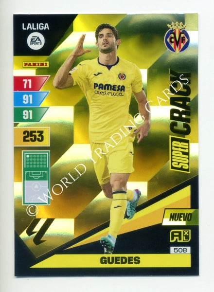 Cromo Trading Card Fútbol-Guedes-Villarreal-Panini Adrenalyn XL 2023-2024-#508-Super-Crack
