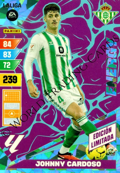 Cromo Trading Card Fútbol-Johnny Cardoso-Betis-Panini Adrenalyn XL 2023-2024--Energy