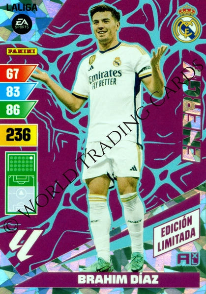 Cromo Trading Card Fútbol-Brahim Diaz-Real Madrid-Panini Adrenalyn XL 2023-2024--Energy