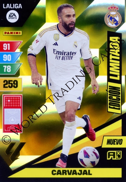 Cromo Trading Card Fútbol-Carvajal-Real Madrid-Panini Adrenalyn XL 2023-2024--Edicion-Limitada