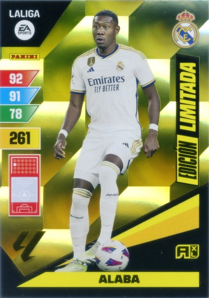 Cromo Trading Card Fútbol-Alaba-Real Madrid-Panini Adrenalyn XL 2023-2024--Edicion-Limitada