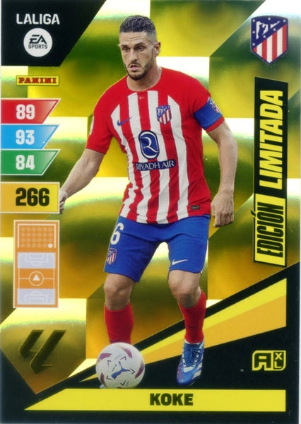 Cromo Trading Card Fútbol-Koke-Atletico de Madrid-Panini Adrenalyn XL 2023-2024--Edicion-Limitada