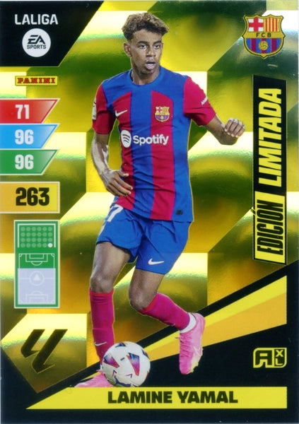 Cromo Trading Card Fútbol-Lamine Yamal-Barcelona-Panini Adrenalyn XL 2023-2024--Edicion-Limitada