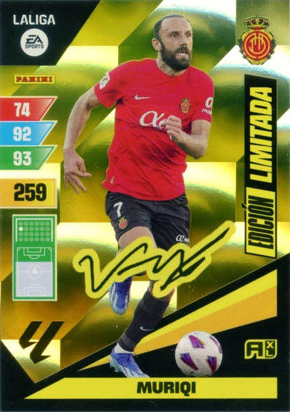 Cromo Trading Card Fútbol-Muriqi-Firma Serigrafiada-Osasuna-Panini Adrenalyn XL 2023-2024--Edicion-Limitada