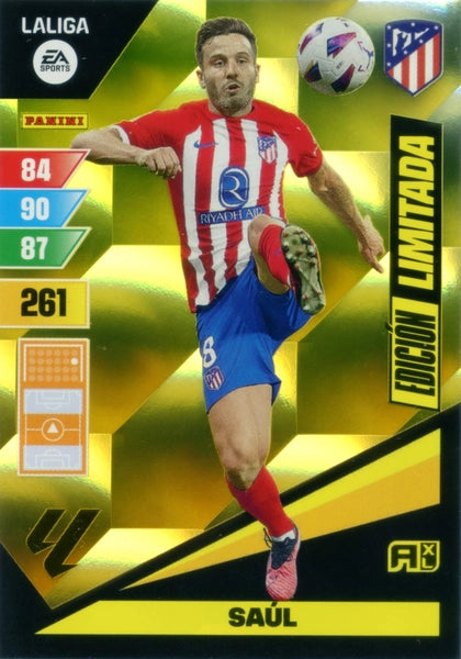 Cromo Trading Card Fútbol-Saul-Atletico de Madrid-Panini Adrenalyn XL 2023-2024--Edicion-Limitada