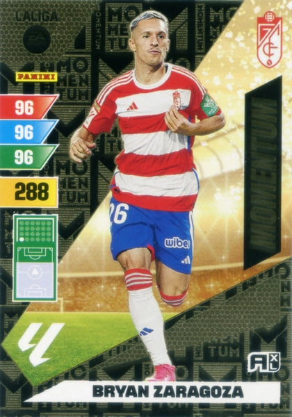 Cromo Trading Card Fútbol-Bryan Zaragoza-Granada-Panini Adrenalyn XL 2023-2024--Momentum