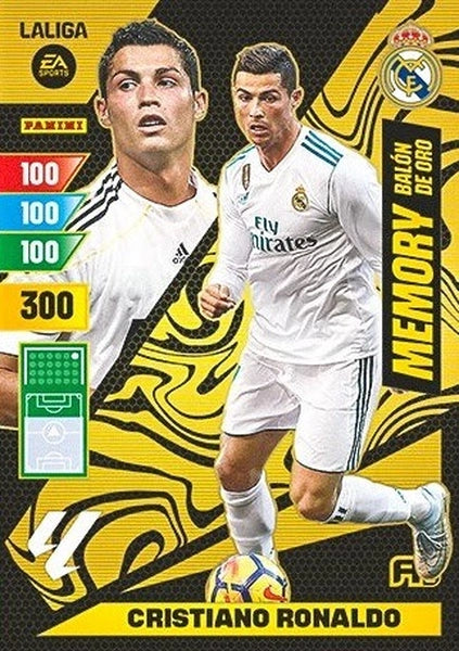 Cromo Trading Card Fútbol-Cristiano Ronaldo-Real Madrid-Panini Adrenalyn XL 2023-2024--Memory-Balon-de-Oro