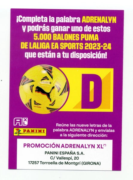 Cromo Trading Card Fútbol-Letra Premio - D--Panini Adrenalyn XL 2023-2024--Letra Premio
