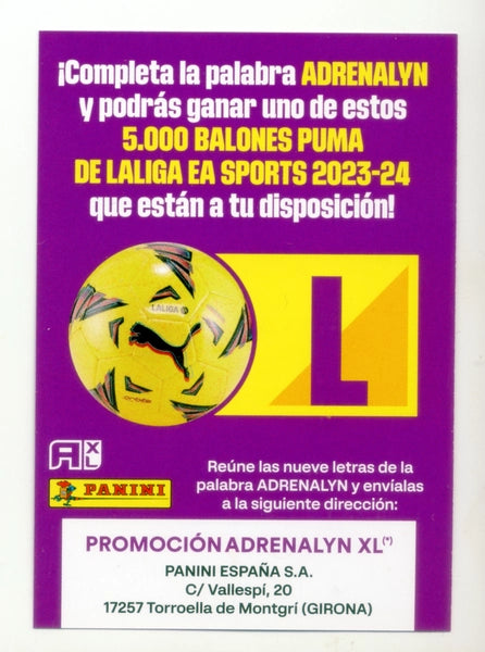 Cromo Trading Card Fútbol-Letra Premio - L--Panini Adrenalyn XL 2023-2024--Letra Premio
