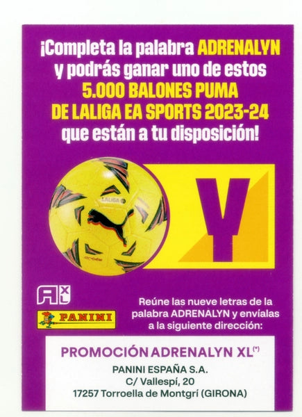 Cromo Trading Card Fútbol-Letra Premio - Y--Panini Adrenalyn XL 2023-2024--Letra Premio