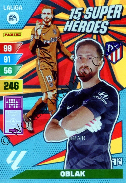 Cromo Trading Card Fútbol-Oblak-Atletico de Madrid-Panini Adrenalyn XL 2023-2024--Super-Heroes