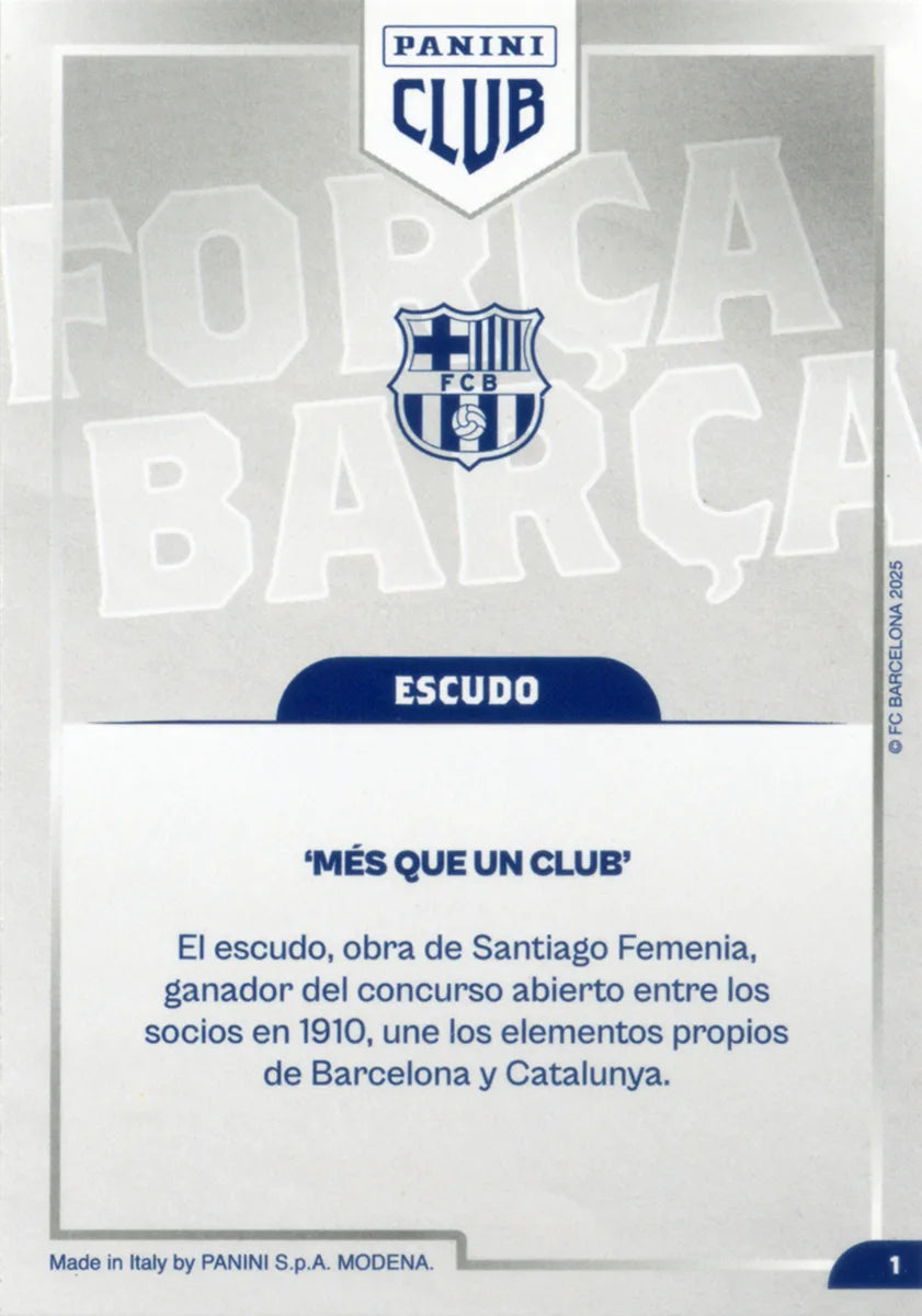 Panini Club FC Barcelona 2024-2025 #001 - Escudo (FC Barcelona)