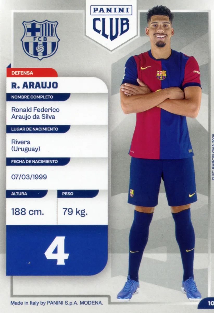 Panini Club FC Barcelona 2024-2025 #010 - Ronald Araujo (FC Barcelona) ADN