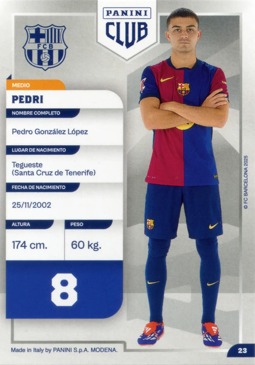 Panini Club FC Barcelona 2024-2025 #023 - Pedri (FC Barcelona) ADN
