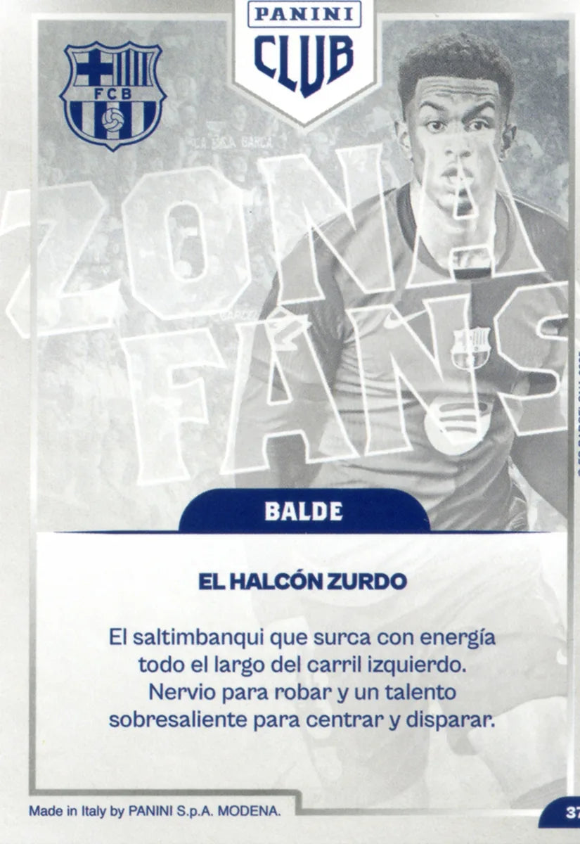 Panini Club FC Barcelona 2024-2025 #037 - Balde (FC Barcelona) ZONA FANS