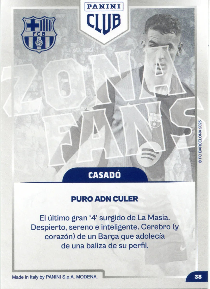 Panini Club FC Barcelona 2024-2025 #038 - Casadó (FC Barcelona) ZONA FANS