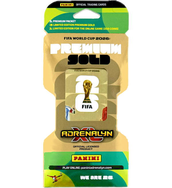 PREMIUM GOLD Pack | Panini | Adrenlyn XL | FIFA World Cup | 2026 | Versión Internacional | Preorden