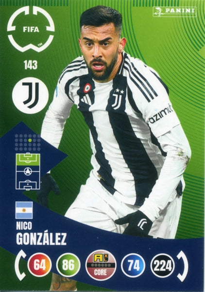 Cromo Trading Card Fútbol-Dušan Vlahović-Juventus-Panini Club World Cup Adrenalyn XL 2025-#142-CORE / Team Mate