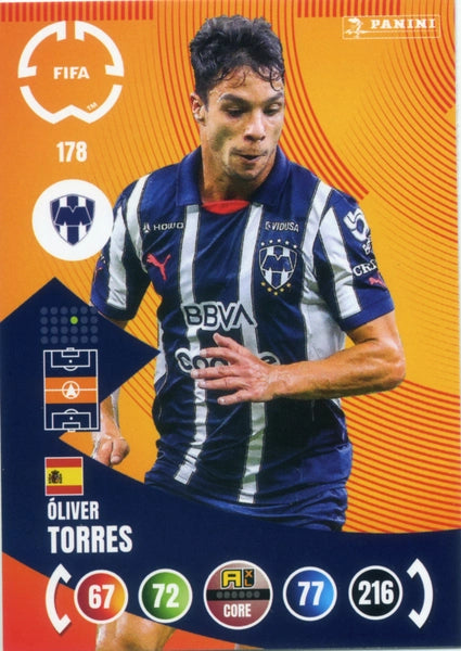 Cromo Trading Card Fútbol-Jorge Rodríguez-CF Monterrey-Panini Club World Cup Adrenalyn XL 2025-#177-CORE / Team Mate