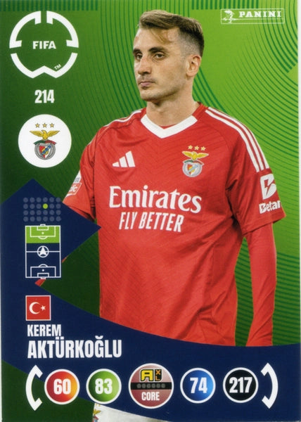 Cromo Trading Card Fútbol-Vangelis Pavlidis-SL Benfica-Panini Club World Cup Adrenalyn XL 2025-#213-CORE / Team Mate