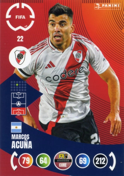 Cromo Trading Card Fútbol-Lucas Martínez Quarta-CA River Plate-Panini Club World Cup Adrenalyn XL 2025-#021-CORE / Team Mate