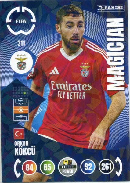 Cromo Trading Card Fútbol-Orkun Kökçü-SL Benfica-Panini Club World