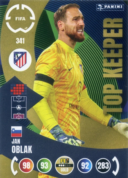 Football Trading Card-Jan Oblak-Atlético de Madrid-Panini Club