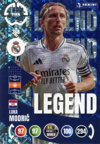 Cromo Trading Card Fútbol-Luka Modrić-Real Madrid CF-Panini Club